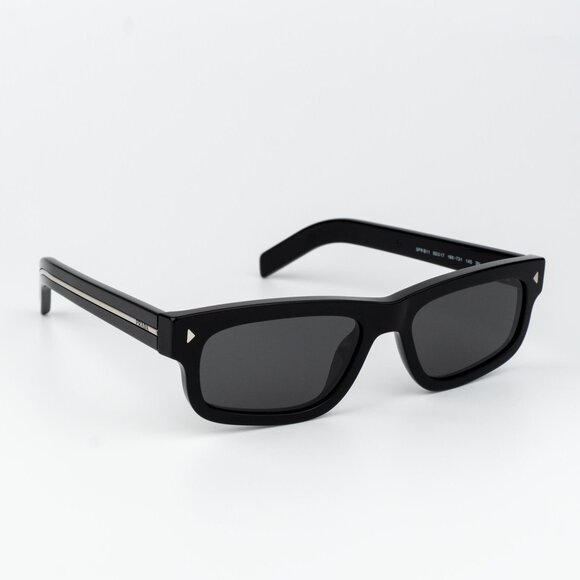 Prada Men Sunglasses Black Grey Rectangle PRB11S 16K731 NEW AUTHENTIC - Picture 5 of 13